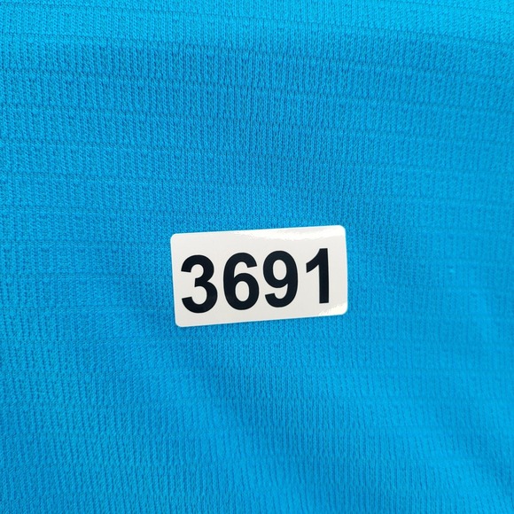 Adidas Golf Polo Shirt Mens Large Blue Climalite Performance Wheatland Electric - Picture 9 of 9